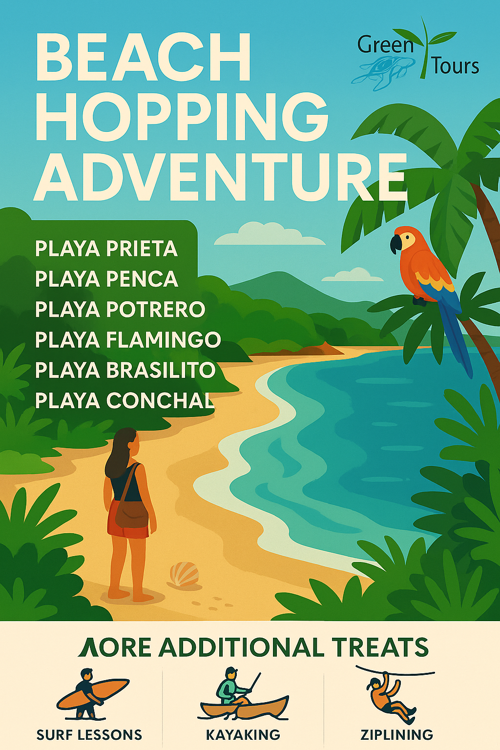 Aventura de playa en Guanacaste