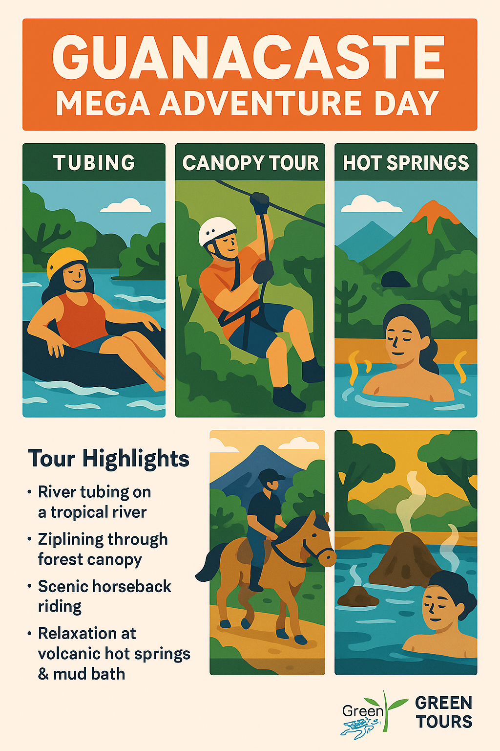Día de Mega Aventura en Guanacaste