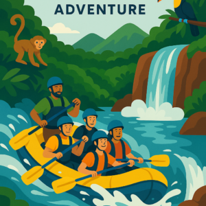 Rafting en aguas bravas en el río Tenorio