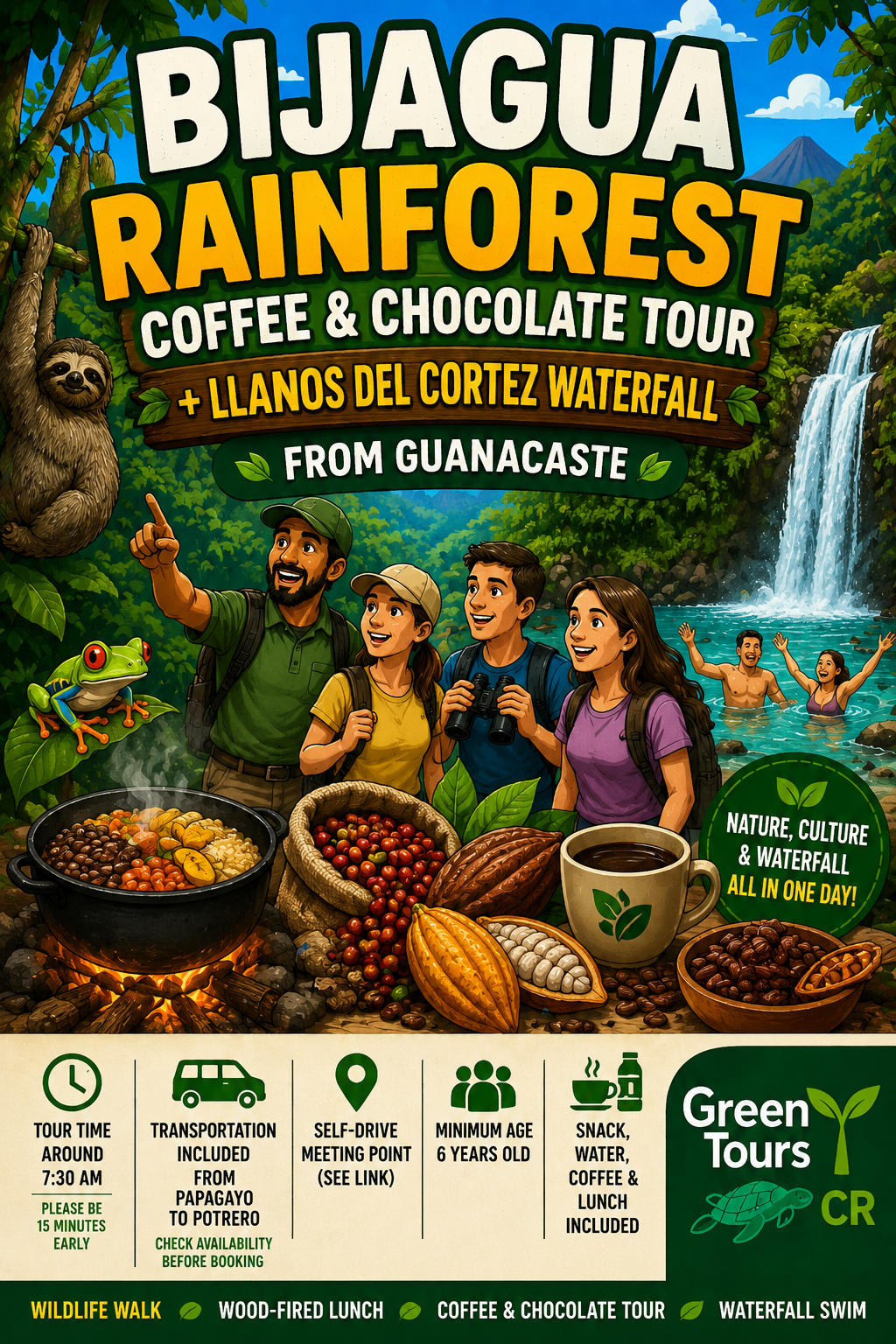 Selva Bijagua & Cascada Guanacaste