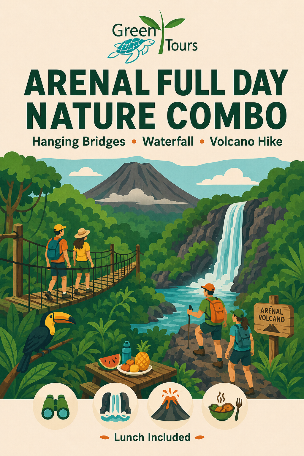 Combo de Naturaleza de día completo en Arenal