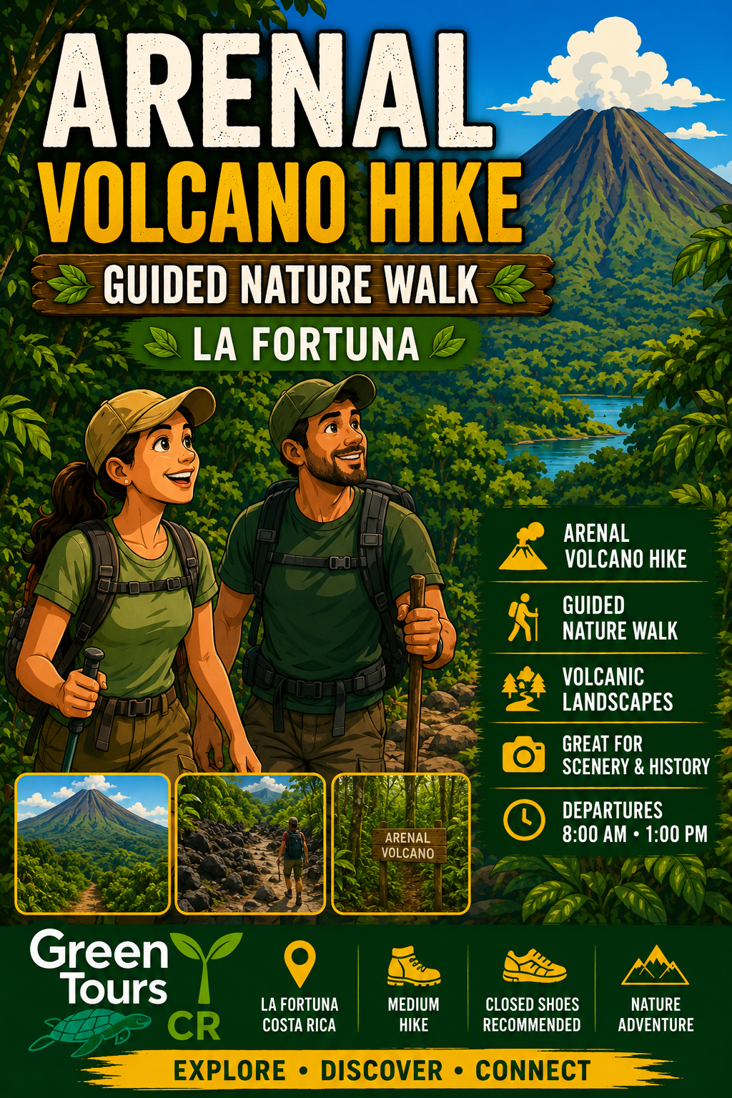 Caminata Guiada por el Volcán Arenal